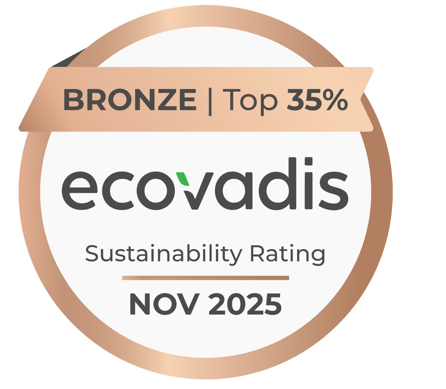 EcoVadis Bronze Sustainability Rating badge